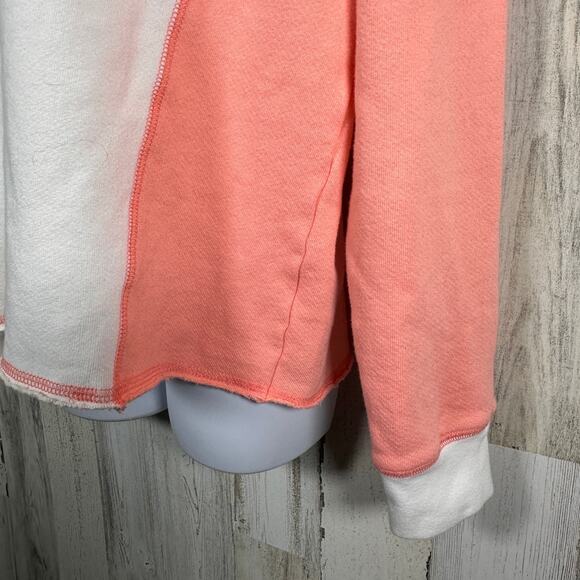Sundry by Evereve Sweatshirt 2 | Peach White | Colorblock | NWT | MSRP $78 - Picture 7 of 10
